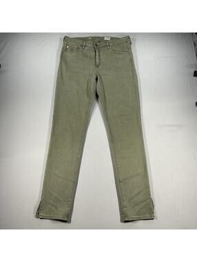 AG Adriano Goldschmied Jeans Sage Green Faye Mid Rise Cigarette Womens 31 R